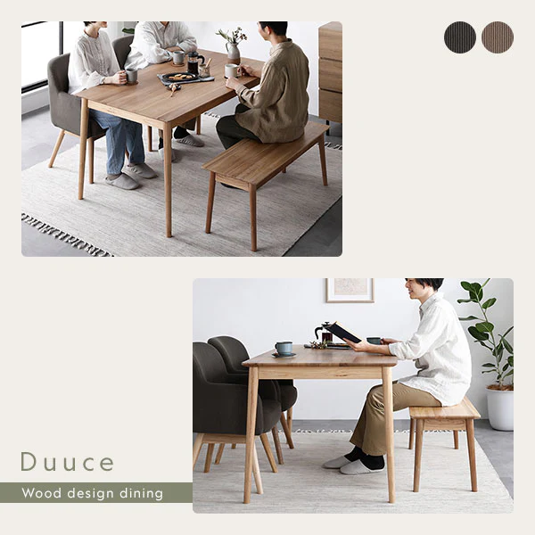 【テーブル単品】天然木ダイニング『Duuce デュース』 幅140cm - Image 6