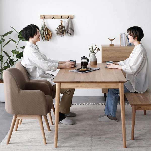 【チェア単品】天然木ダイニング 回転式チェア『Duuce デュース』 キャメル - Image 16