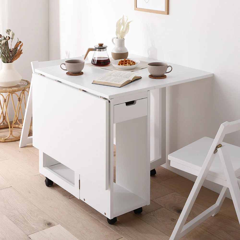 木製 折りたたみダイニング テーブル単品 『Goethe ゲーテ』 ブラウン - Image 19