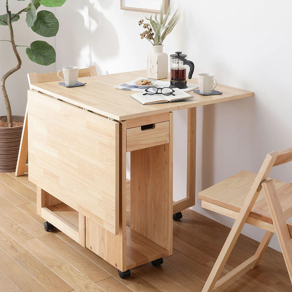 木製 折りたたみダイニング テーブル単品 『Goethe ゲーテ』 ブラウン - Image 20