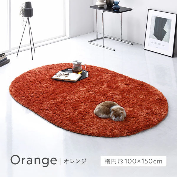 洗えるシャギーラグ 長方形 約90×185cm(1畳) アイボリー - Image 6