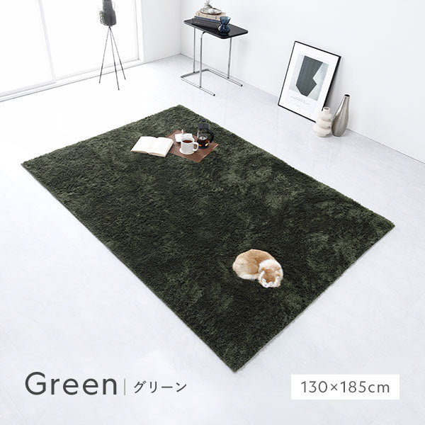 洗えるシャギーラグ 円形(約R185×185cm) グレー - Image 9
