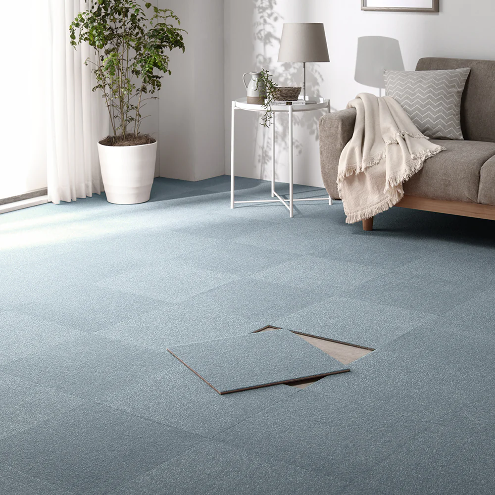 日本製 置くだけでズレない 洗える北欧調タイルカーペット 単色10枚セット(約40×40cm) アッシュブラウン - Image 36