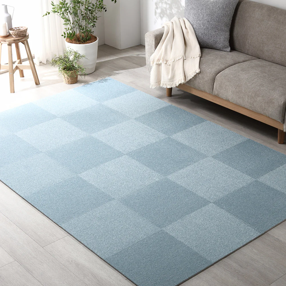 日本製 置くだけでズレない 洗える北欧調タイルカーペット ラグ用セット 約200×240cm(30枚セット) オフホワイト×ベージュ - Image 40