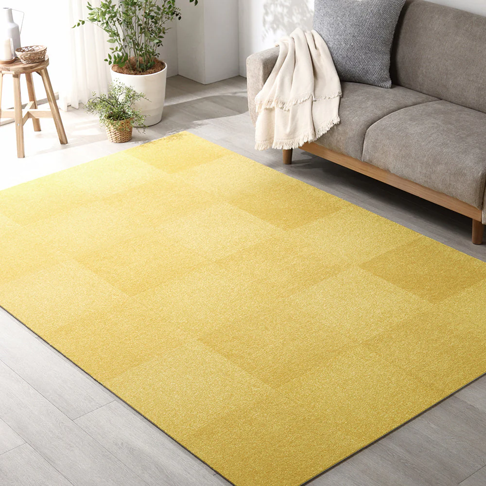 日本製 置くだけでズレない 洗える北欧調タイルカーペット ラグ用セット 約200×240cm(30枚セット) オフホワイト×ペールブルー - Image 43