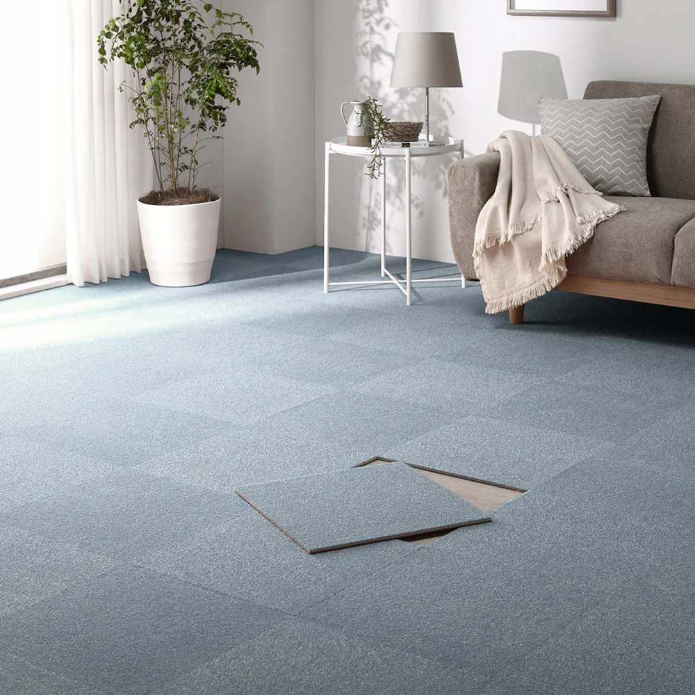 日本製 置くだけでズレない 洗える北欧調タイルカーペット 敷き詰め用セット 江戸間・団地間8畳(81枚セット) ライトブラウン - Image 36