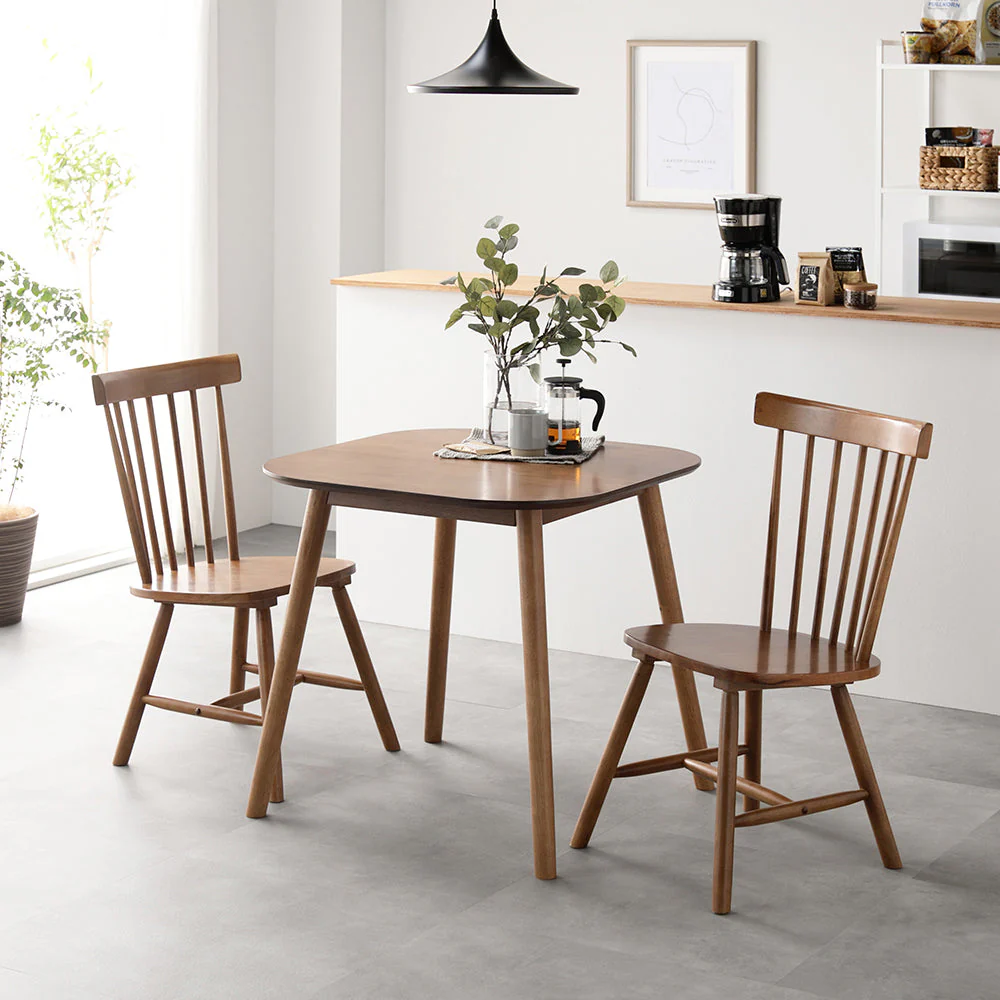 天然木 ウィンザーチェアダイニング3点セット 正方形75×75cm ナチュラル - Image 27