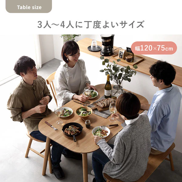 天然木 ダイニングテーブル 正方形75×75cm 単品 ブラウン - Image 15