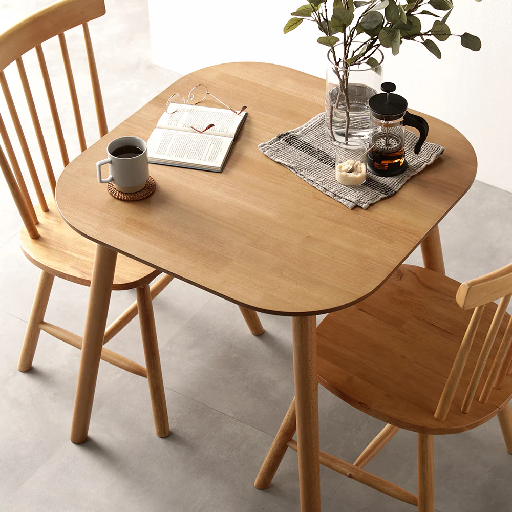 天然木 ダイニングテーブル 正方形75×75cm 単品 ブラウン - Image 27