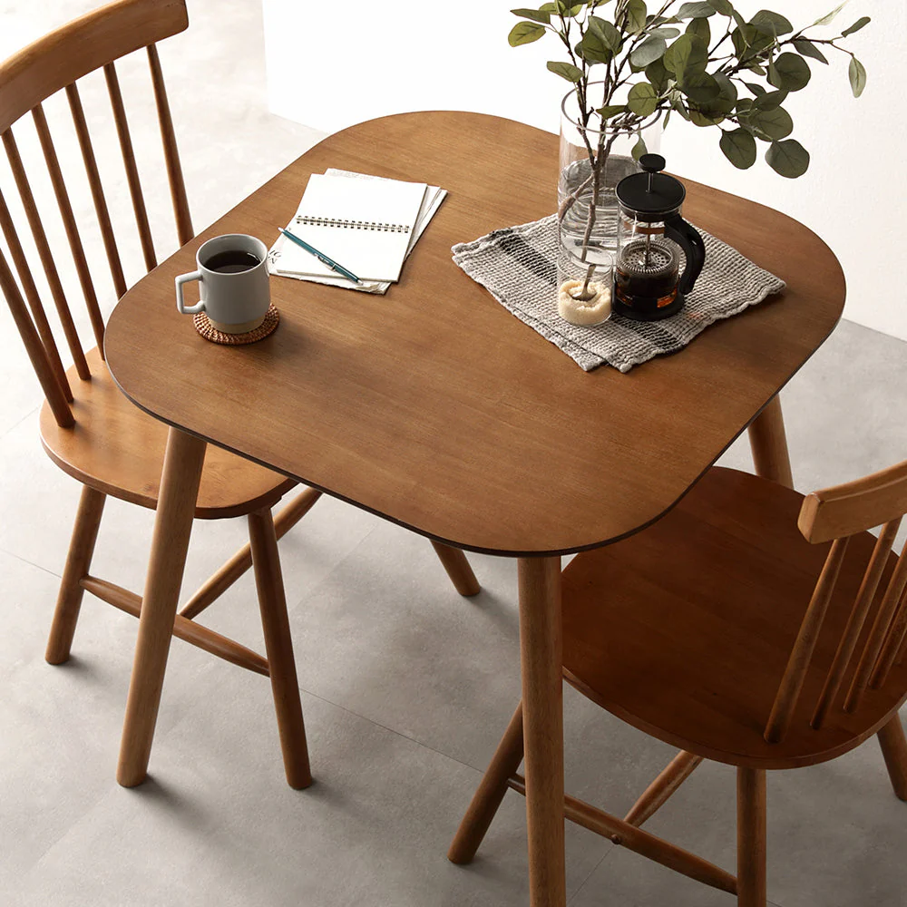 天然木 ダイニングテーブル 正方形75×75cm 単品 ナチュラル - Image 28