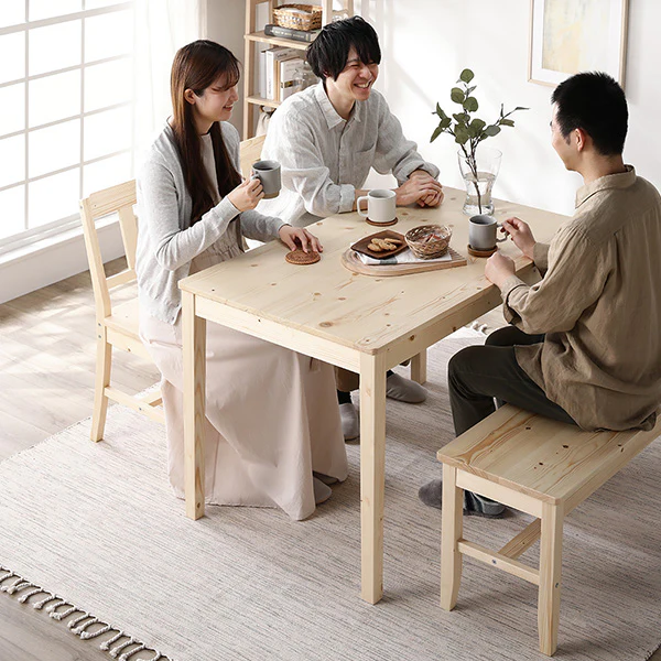 パイン材ダイニング テーブル単品（幅115cm）『Myon ミオン』 ナチュラル - Image 15
