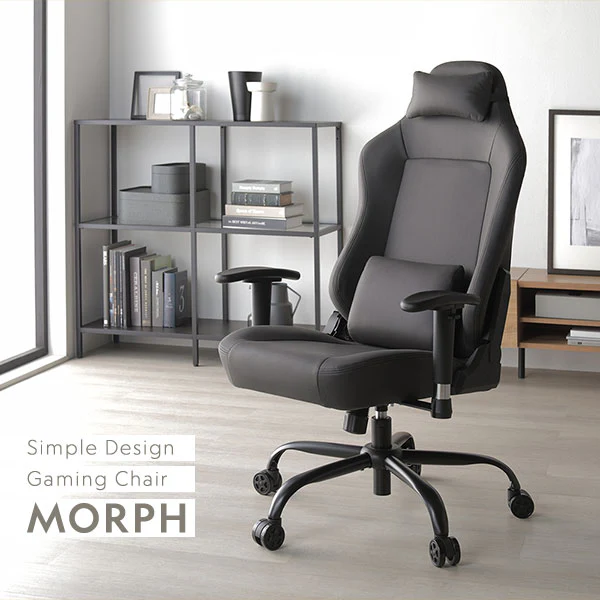 スエード調ファブリック ゲーミングチェア（スタンダード）『Morph モーフ』 ピンク - Image 3