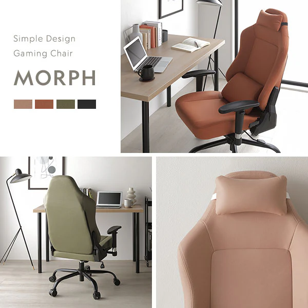 スエード調ファブリック ゲーミングチェア（スタンダード）『Morph モーフ』 ピンク - Image 7