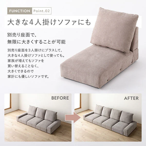 ローソファ コーデュロイ 『Lenne レンネ』 2人掛け コーデュロイブラウン - Image 18