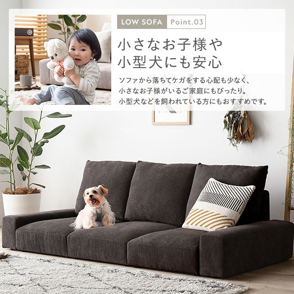 ローソファ コーデュロイ 『Lenne レンネ』 1人掛け コーデュロイグレージュ - Image 8