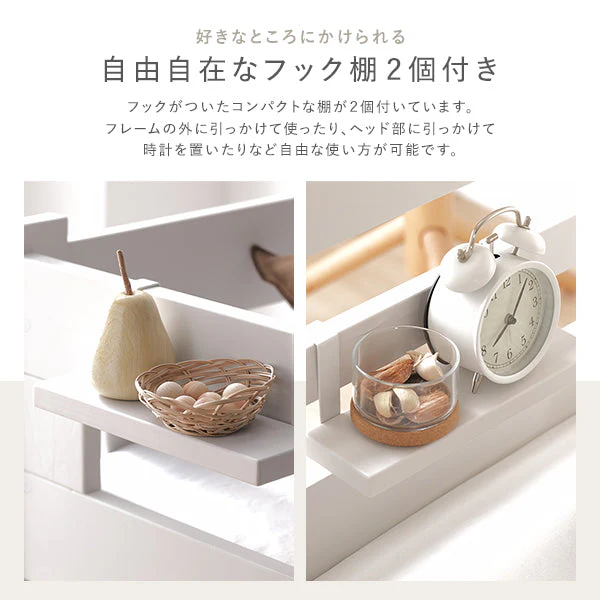 コンパクト 2段ベッド 『Withle ウィズレ』ショート丈サイズ ホワイト×グレー - Image 12