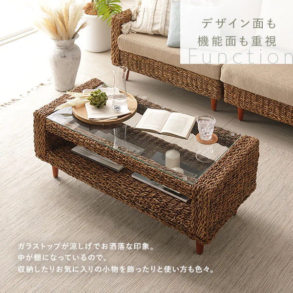 天然素材リゾートテーブル（アバカ） 幅120cm - Image 5