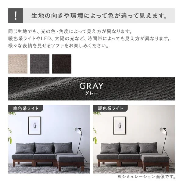 あぐらがかけるユニットソファ『Sven スヴェン』2人掛けソファ単品 アイボリー - Image 28