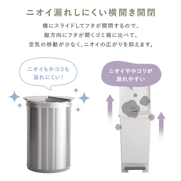 自動開閉センサー付き ゴミ箱 （横開き）47L - Image 7