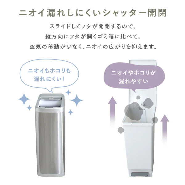 自動開閉センサー付き ゴミ箱 (シャッター開き）50L - Image 8