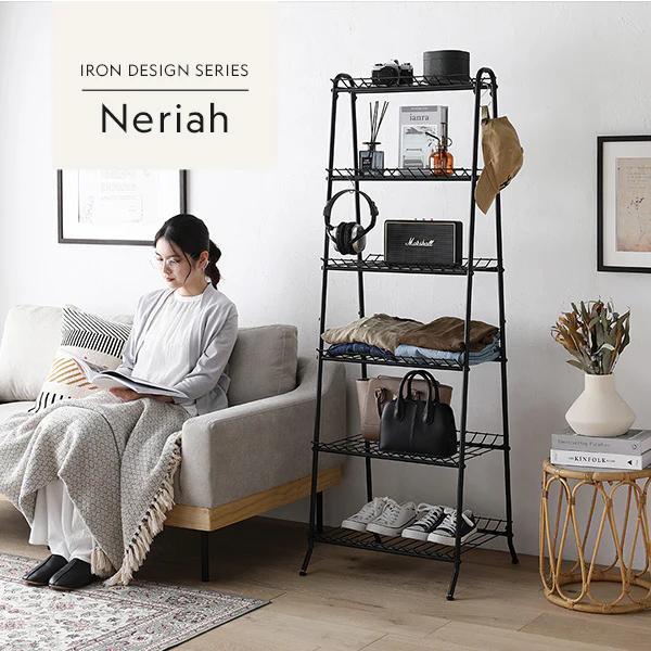 スチールシェルフ 『Neriah ネリア』ブラック - Image 3