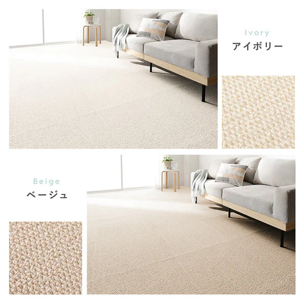 日本製 軽量 洗えるタイルカーペット 遮音 防音 防ダニ 50cm幅 ブラック - Image 4