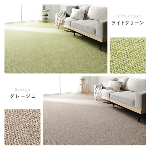日本製 軽量 洗えるタイルカーペット 遮音 防音 防ダニ 50cm幅 グレージュ - Image 5