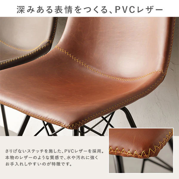 アイアンデザイン ダイニングこたつ 3点セット(ダイニングこたつテーブル+レギュラータイプ チェア/キャメル 2脚) 布団レス - Image 12