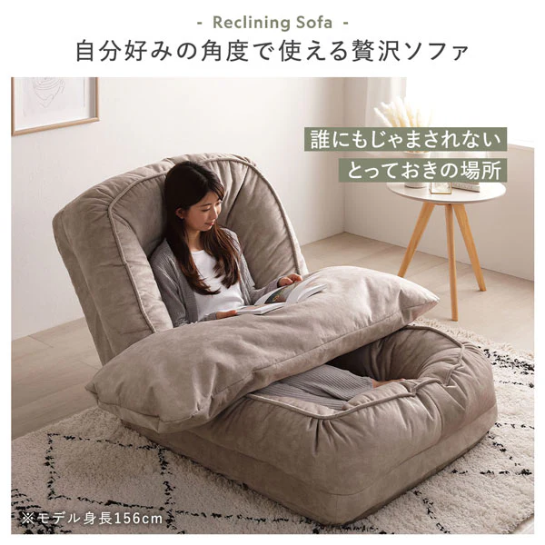 フレキシブルリクライニングソファベッド 3WAY グレー - Image 7