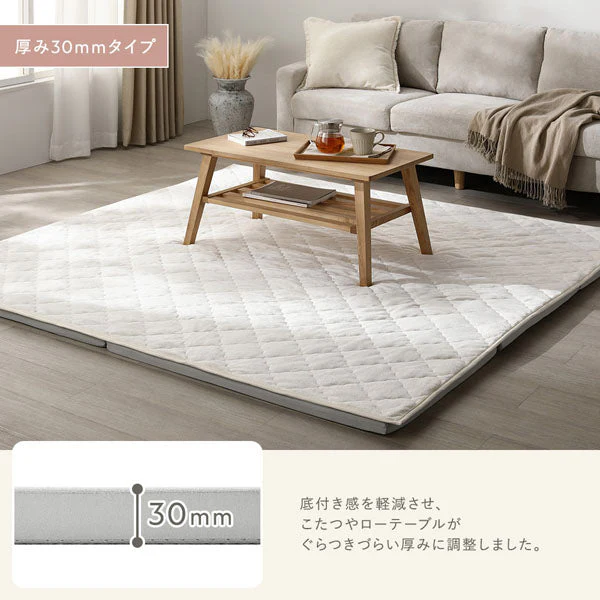 厚さが選べる 極厚 ラグ 『Nolphi ノルフィ』 用 背クッション 単品 I字タイプ フランネル生地 アイボリー - Image 7