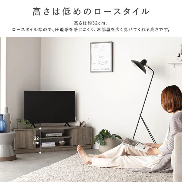 コーナーテレビボード 『Luxen ルクセン』 ブラウン - Image 9