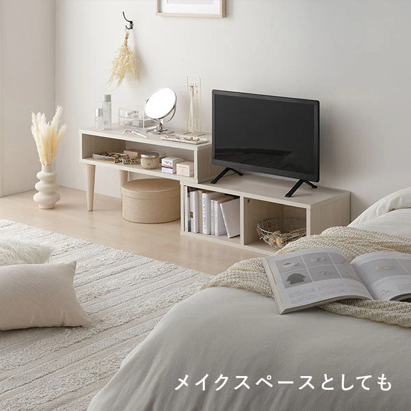 伸縮テレビボード オープンタイプ 『Aureva オーレヴァ』 90～163cm幅 ブラウン - Image 24