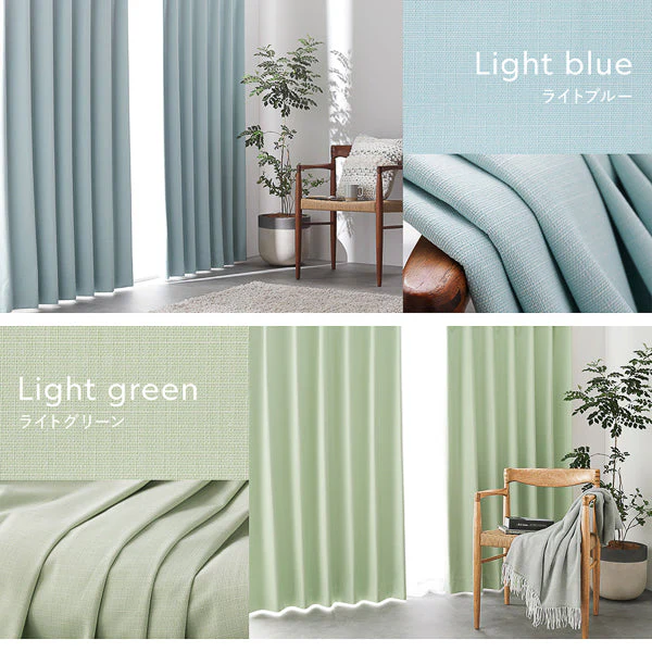 【ドレープ2枚】日本製 遮光率100% 遮熱・遮音に優れた1級遮光カーテン 幅100cm×2枚 ネイビー - Image 6