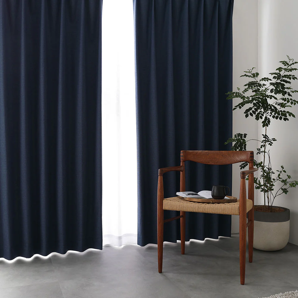 【2枚セット】日本製 遮光率100% 遮熱・遮音に優れた1級遮光カーテン ドレープ幅200cm×1枚+レース幅200cm×1枚 ダークグレー - Image 40