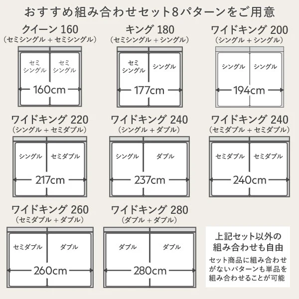 高さ調整可能 天然木すのこベッド 『NOORA ノーラ』 連結サイズ ブラウン - Image 7