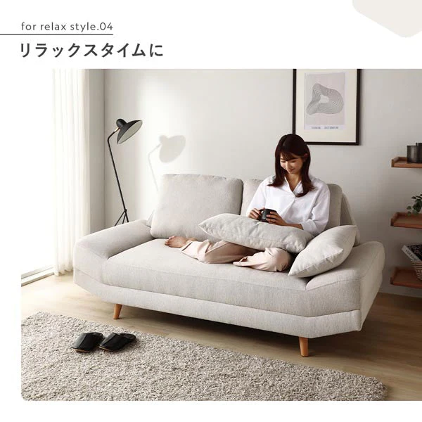 ワイド座面ソファ『Plento プレント』二人掛けソファ単品 グレー - Image 11