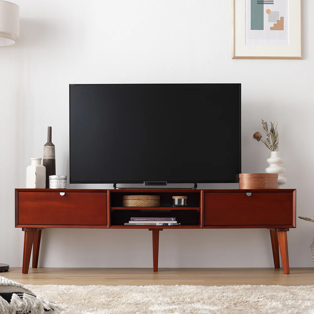 北欧ヴィンテージ調デザイン 天然木 テレビボード 幅100cm - Image 21
