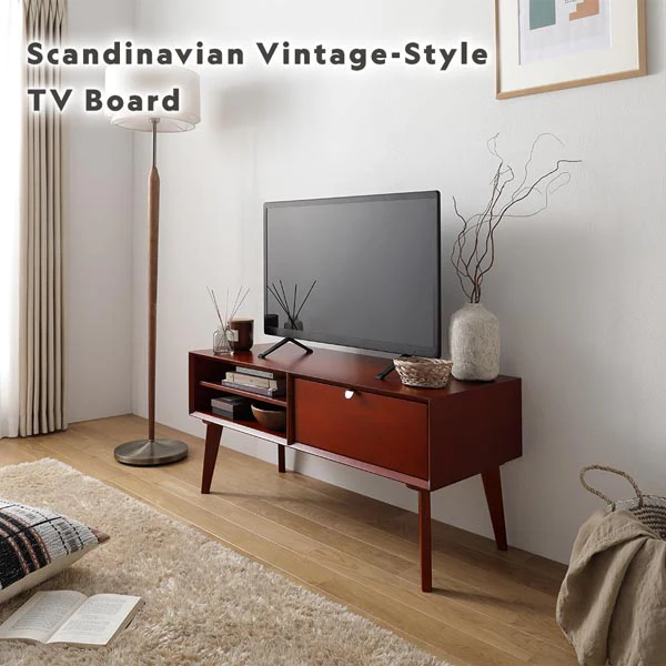 北欧ヴィンテージ調デザイン 天然木 テレビボード 幅100cm - Image 20