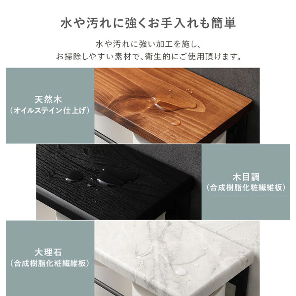 ディスプレイ棚板付き トイレットペーパーホルダー 板棚タイプ 木目柄 ブラック - Image 11