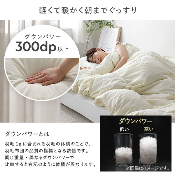 日本製 1年中使える 羽毛ダウンケット ダウン率70% - Image 6