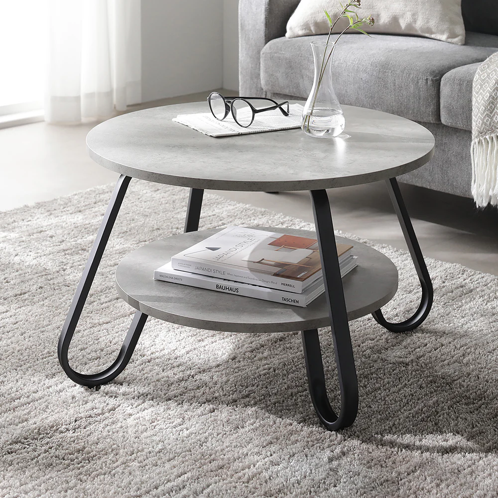ローテーブル（ラウンドタイプ）『LUTON ルトン』 単品 直径56cm ラスティックナチュラル - Image 20
