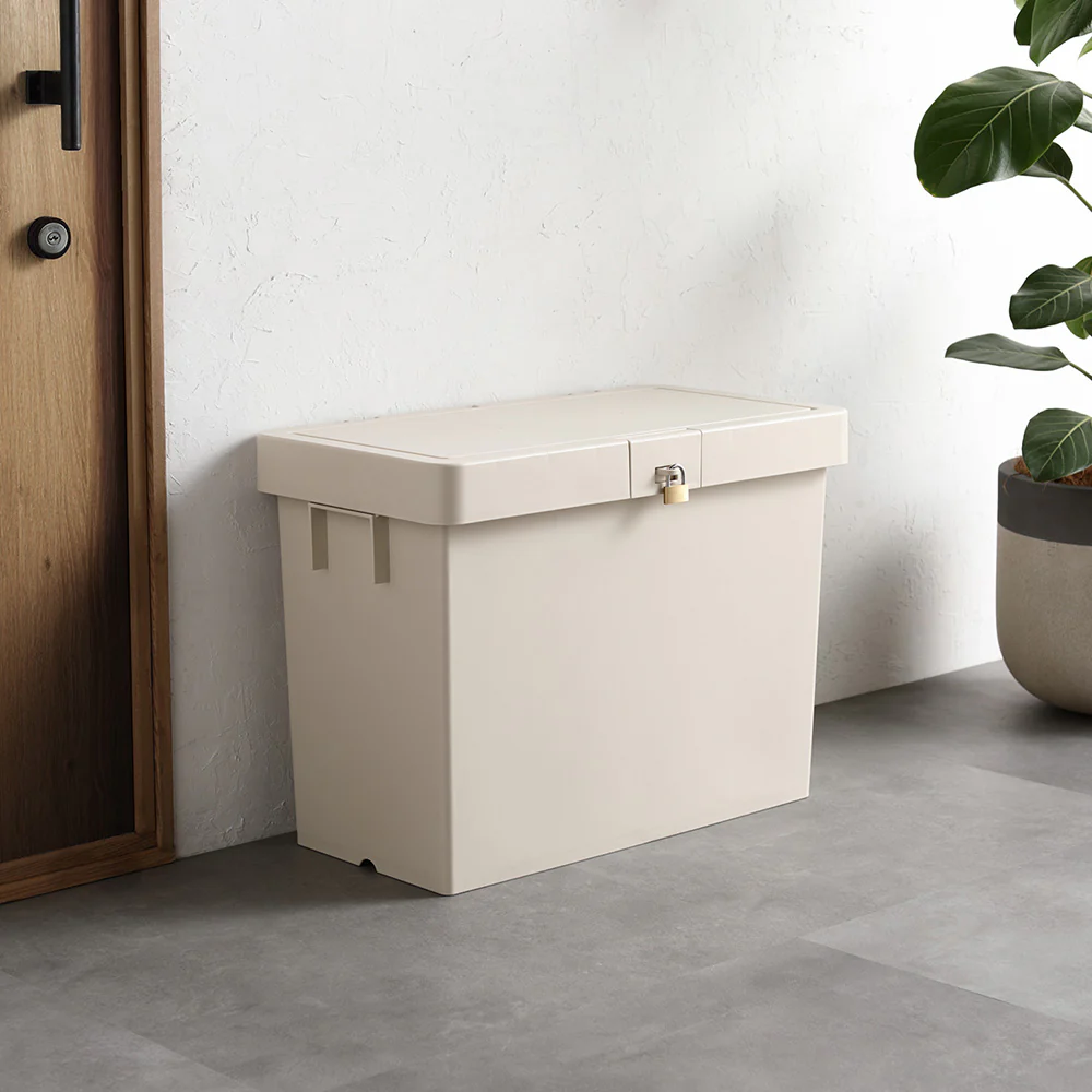 スリム＆スタッキングできる 宅配ボックス 52L ダスティピンク - Image 14