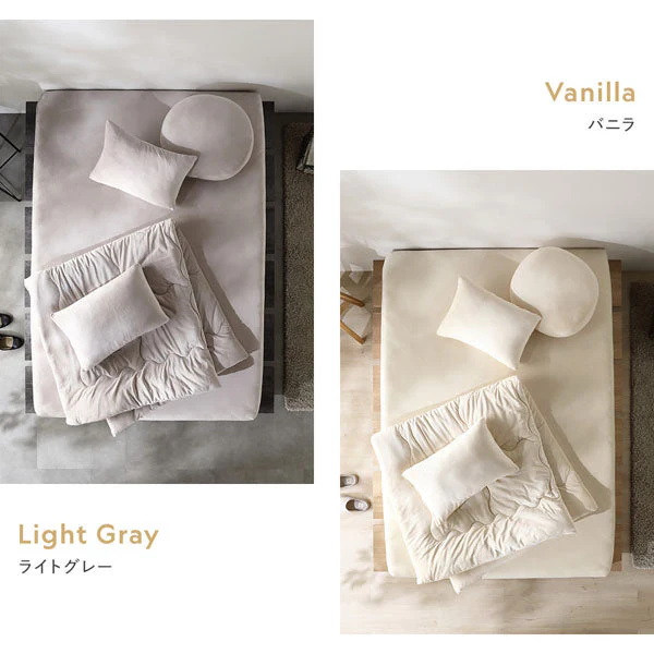 のびのび枕カバー 単品 暖かベロア『Velmoa ベルモア』チャコールグレー - Image 3