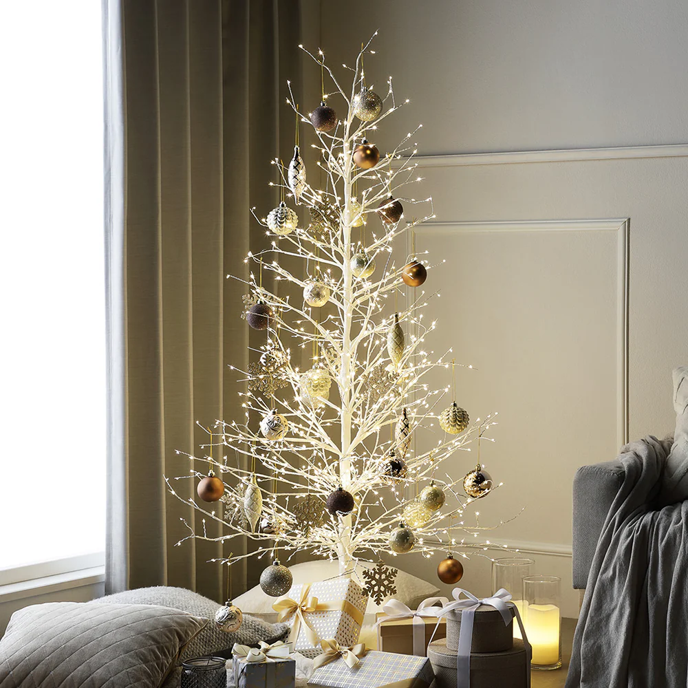 【クリスマス】 ノーブルブランチツリー+オーナメントセット 高さ約150cm ゴールド×シルバー - Image 23