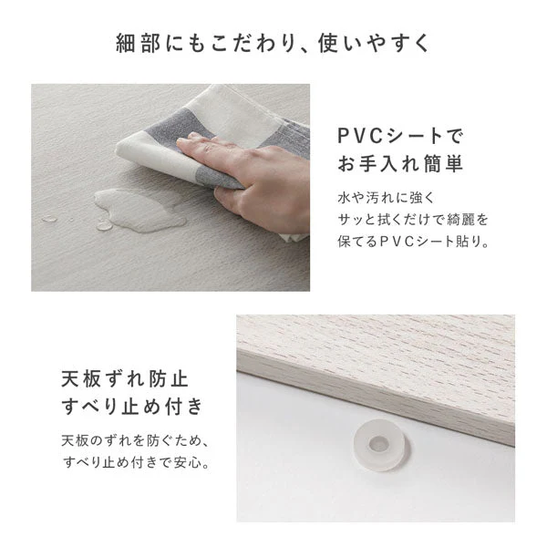 折りたたみ式こたつ2点セット(テーブル + ラビットファー調ポコポコ掛け布団) こたつテーブル:105×75cm(長方形) グレージュ×ウォールナット / こたつ布団:グレー - Image 19