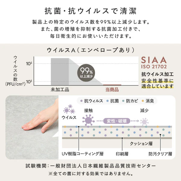 ペット対応 消臭 日本製クッションフロア モルタル - Image 15